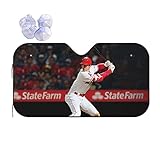 人気 大谷翔平 サンシェード 車フロント ガラスカバー 遮光 断熱 車用 紫外線カット 簡単着脱 吸盤 車用サンシェード 保護四季用 雑貨 130*70cm