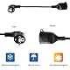LANMINGLEL Verlängerungskabel Outdoor mit Schuko Stecker 90 Grad,Kurz AC Schuko Verlängerungskabel,Netzkabel Steckdosenverlängerung Schwarz, 3x1,5 mm² 16A 250V IP44 Für Zuhause, Büro (90 Grad, 0.3)