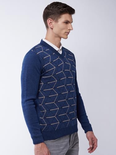 Image of Pivl Men's Winter Geometric Print Sweater - Warmth and Style for The Season||Winterwear||