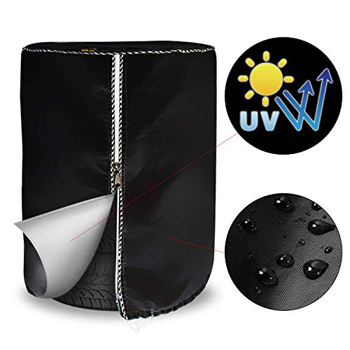 Mr.You Large Tire Cover,Tire Storage Bag & Seasonal Tire Cover,Waterproof Dust-Proof (Diameter 28-inch,Black Coated)