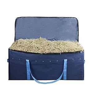 Lilangda Hay Bag, Horse Feeding Bag,Grote capaciteit draagbare handgrepen dragen Bale Bag voor Moorland Rider Horse…