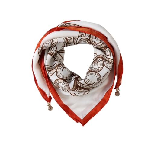 Women’s Silk Pearl magnetic buckle Scarf with…