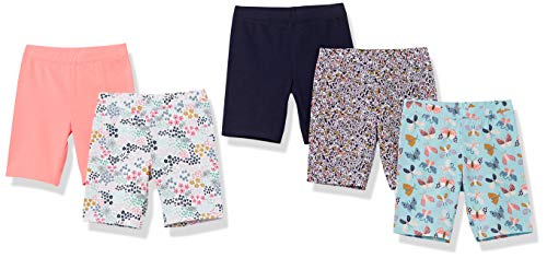 Amazon Essentials Girls' Cart-Wheel Short, Pack Of 5, Butterfly/Floral, Medium #TOP9