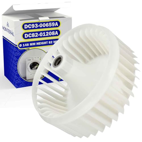 Rodete del Motor para Secadora con Código Original DC82-01208A DC93-00659A para Samsung - Garantía de 10 Años - MONTERAL