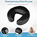 HoMove Massage Headrest for Bed, Adjustable Massage Face Cradle at Home, Portable Bed Massage Head Holder, Massage Table Head Rest for Salon Spa, Face Down Pillow After Eye Surgery, Black