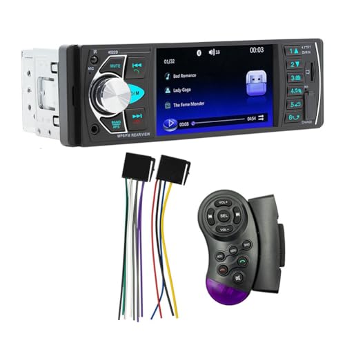 Reproductor MP5 de 4.1 pulgadas 1 DIN con Bluetooth, USB y radio FM para actualizar tu coche