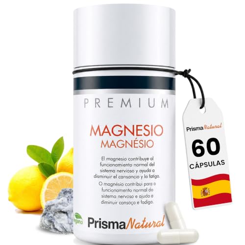 Magnesio Premium 60 Cápsulas – Magnesio Complex de Alta Biodisponibilidad – Función Muscular y Sistema Nervioso – Reducción del Cansancio y la Fatiga – Magnesium Sin Gluten ni Lactosa – Prisma Natural
