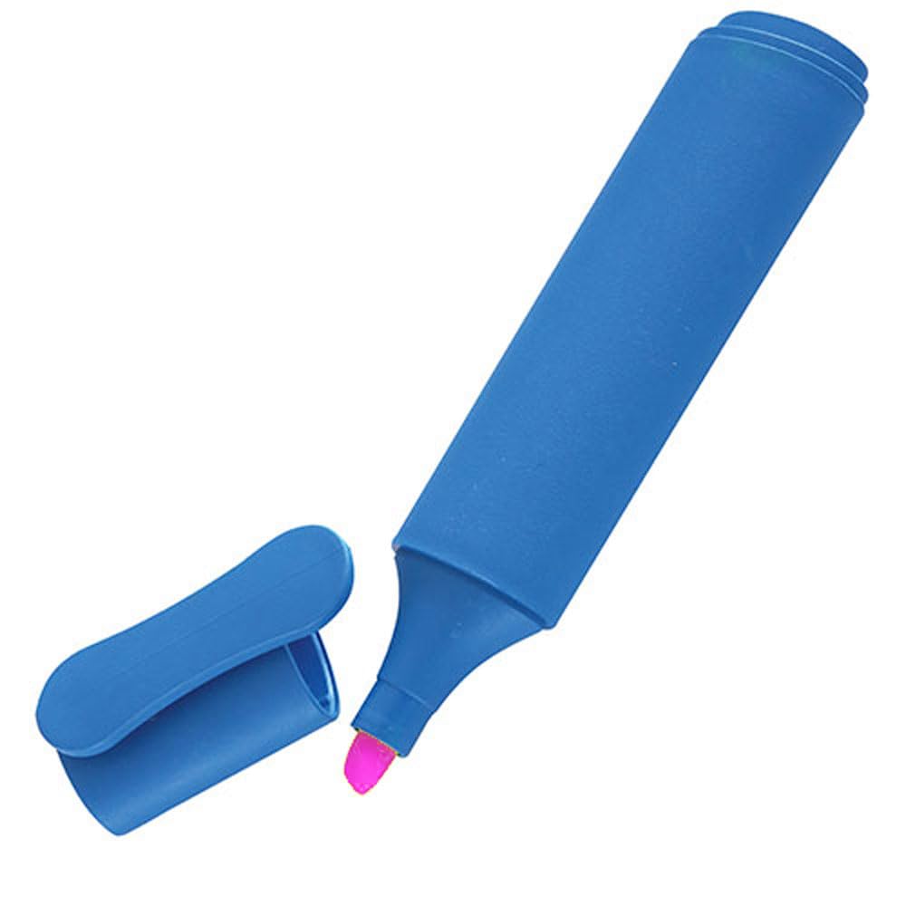 FRANZ MENSCH 10 Stück Hygostar Textmarker | detektierbar, blau, Schriftfarbe: rosa, Textmarker, Textliner