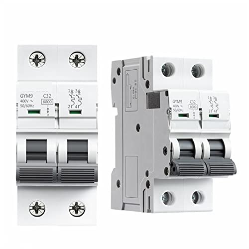 Gym9 2 Polos Mcb Din Rail Mini Disyuntor 230v 6a-63a Ac Tipo 1 Uds 50a