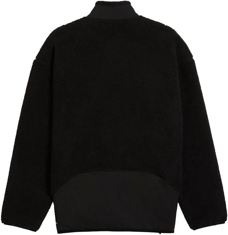 PUMA Mens Pumatech Soft Tech Relaxed Sherpa Jacket Athletic Outerwear Casual - Black