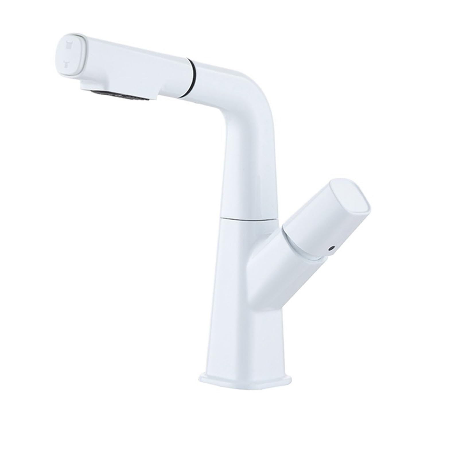 Évier de salle de bains inox blanc durable pour régler l'eau chaude et froide