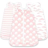 Baby Sleeping Bag Sack – Infant Sleeping Bags 18-24 Months – 3 Pack - Cotton Wearable Blanket...