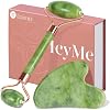 BAIMEI IcyMe Gua Sha & Jade Roller Set, Cooling Face Roller & Guasha Tool for Face Depuffing, Facial Sculpting & Jawline Definition, Smooth Rolling Skincare Tools Gifts for Women & Men – Green