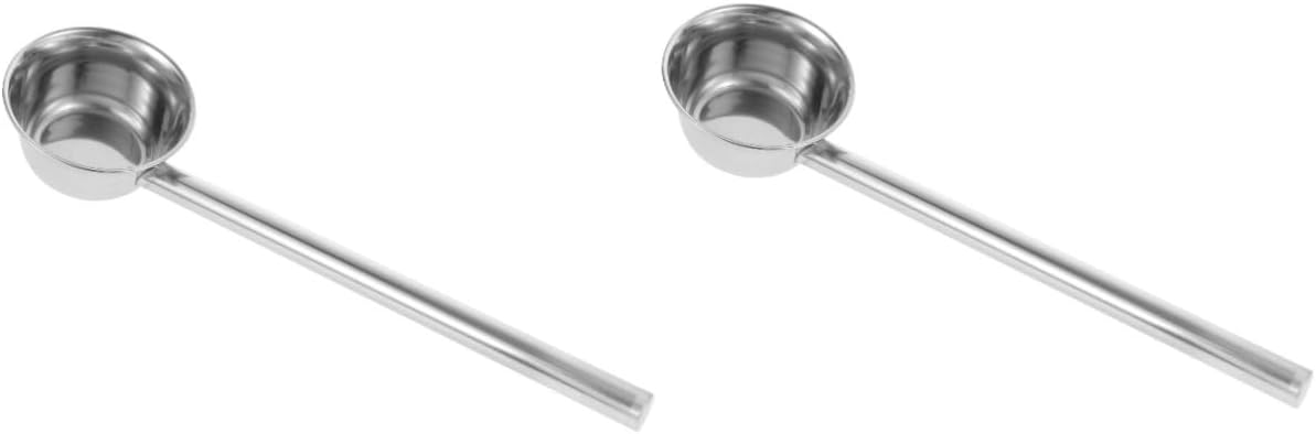 BESPORTBLE 2pcs Stainless Steel Ladle Long Handled Soup Spoon Metal Laddle Spoon Kitchen Gadget