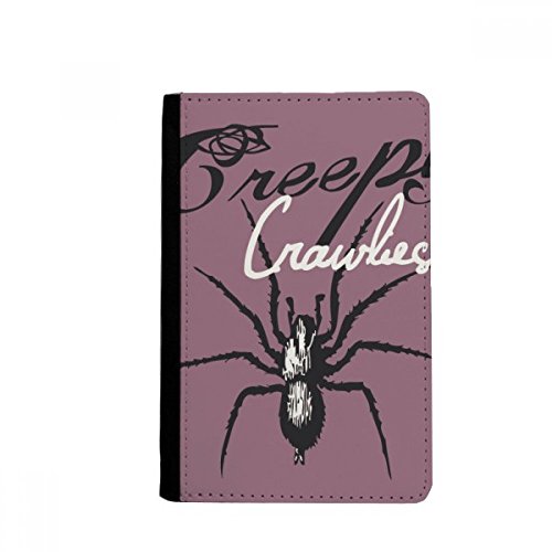 DIYthinker Spider Insect Cobweb Illustration Pattern Passport Holder Notecase Burse Wallet Cover Card Purse