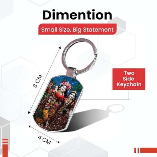 Image of Stylish Metal Keychains with Permanent Glossy Print - Inspirational Quotes & Spiritual Designs - Perfect Key chains for loved ones, Personal Use, Gifts & Return Gifts