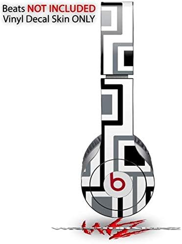 Skin Decal Wrap Works with Original Beats Solo HD Headphones Squares in Squares Skin Only (Headphones NOT Included)