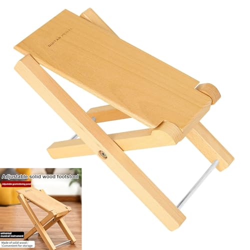 Repose-pieds bois guitare avec surfaces antidérapantes et structure durable