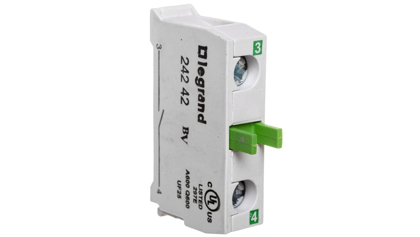 Контактный блок Legrand 024242 Osmoz для кнопочного блока, винтовое соединение, НЗ.