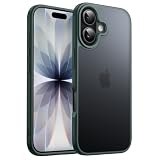 JETech Funda Mate para iPhone 17, Verde Oscuro