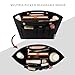 Vercord Purse Organizer Insert for Long champ Felt Organizer Insert with Zipper Handbag Insert Tote Shaper Storage Bag Black M