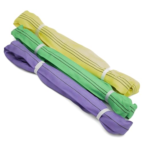 ALFA LOGISTIK Elingue Ronde 6m Circuit 3t Capacité de Charge - Elingue de Levage EN1492-2 - Elingue Ronde Durable en Polyester - Élingue Ronde – vue 3