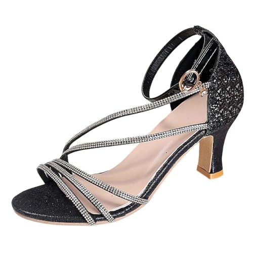 Sandales en cristal à coupe confortable pour marcher sans douleur