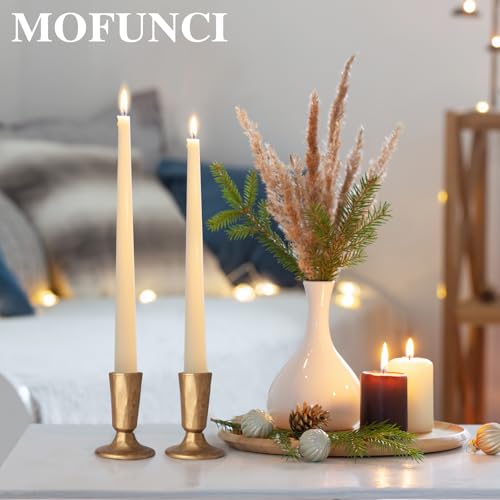 Mofunci Retro Iron Candlestick Holders Set of 2, Gold Candle Holders Heavy Weight, Taper Candle Holders Perfect for Dining Table, Wedding, Party, Mantel — view 4