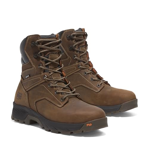 Timberland PRO Timberland PRO Men's TiTAN EV 8 Inch Soft Toe Waterproof Industrial Work Boot, Earth Bandit Brown, 13W