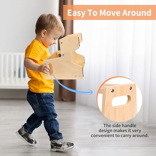 Uiirvdy JTD-002 2 Pack Toddler Step Stool Wooden Step Stool thumb #2