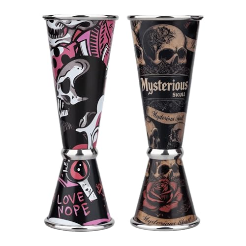 MeowvCraft Jigger for Bartending Set of 2, 1/2oz Measuring Double