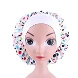 PLAFOPE 伸縮性つば広ラウンドヘアプロテクション 髪の乱れ防止 寝かしつけ用ヘアカバー 美容パーソナルケア入浴アクセサリー 2個セ ランダムスタイル