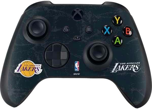 Skinit Decal Gaming Skin Compatible with Xbox Series X Bundle - Officially Licensed NBA Los Angeles Lakers Black Primary Logo Design