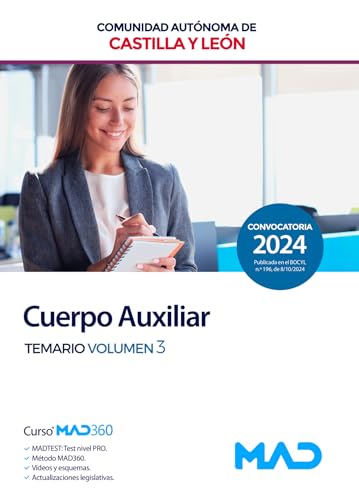 Portada de Cuerpo auxiliar de la administración.Temario volu