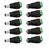 ERBO 10 Stück DC Hohlstecker Adapter 5,5 x 2,1 mm