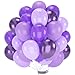 PartyWoo Purple Balloons, 70 Pcs 12 Inch Pastel Purple Balloons, Lilac Balloons, Violet Balloons, Purple Metallic Balloons for Purple Party Decorations, Purple Birthday Decorations, Purple Baby Shower