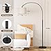 Ambimall 70 Dimmable Arc Floor Lamp with Remote, Color Temperatures and Brightness Adjustable, Arched Floor Lamp with Rotating Head, Over Couch Arched Light for Living Room (Deep Beige and Black)