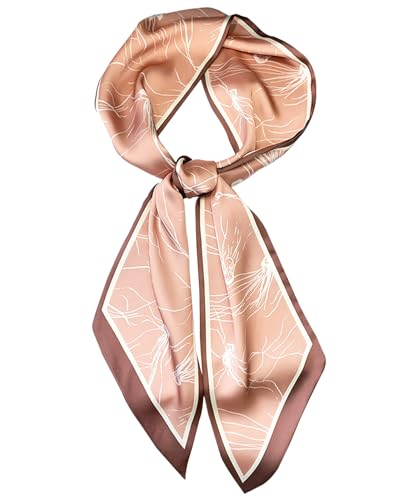 Hioyiwes - Bufanda de satén para el cabello, bufanda de satén para el cabello, pañuelo para la cabeza, bufanda para mujer, regalo de moda, B13-medusa rosa (5.9 x 59 pulgadas), 59