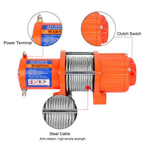 Cabrestante eléctrico Roadfar 4500 lb con control remoto miniatura 2