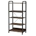 JJ Home Scaffalatura a 5 Ripiani, Scaffalatura Multifunzionale, Scaffalatura Autoportante su Rotelle, Ripiano in Metall per Garage, Cucina, Soggiorno, Bagno
