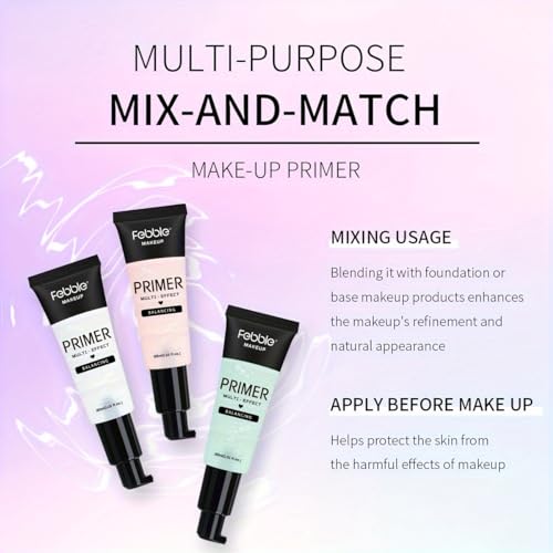 Primer Face Makeup Pore Filler Primer Gel-Based Hydrating Face Primer Matte Refreshes Full Coverage Foundation Base Primer Long Lasting Hydrating Smoothing Makeup(02F Pink) - Image 8