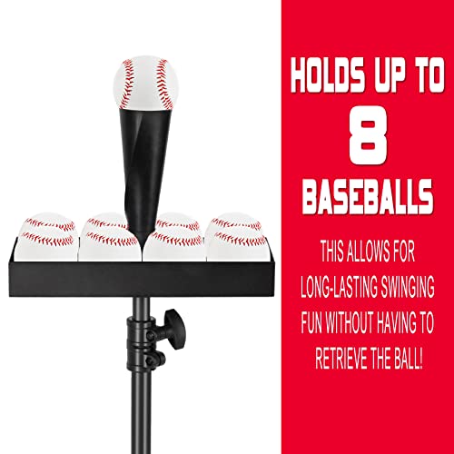 Baseball Batting Tee With Storage, Portable Softball Tees For Adults And Youth Teens, Adjustable Tee Ball Stand 30 To 43 Inches For Hitting Training Practice, Ideal Hitting Tee With Carrying Bag #TOP1