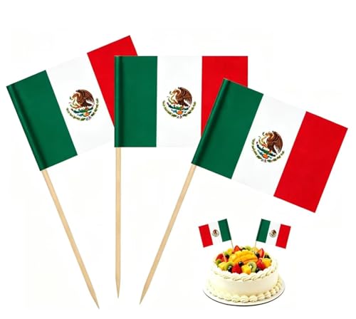 CSDZSW Mexico flag toothpick flags