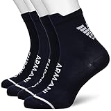Natural Fibers Emporio Armani Damen 2-pack Sporty 2 Pack Short Socks, Marine/White, Einheitsgröße EU