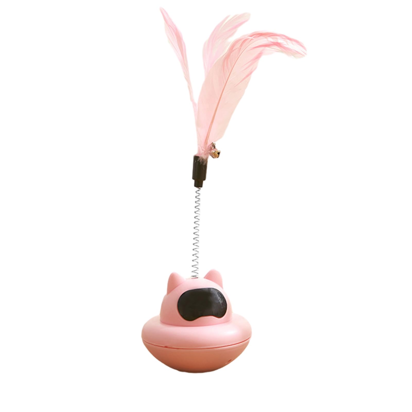warkul Wobbling Spring Feather Cat Toy with Bells Interactive Enrichment Toy for Indoor Kittens Play & Anxiety Relief