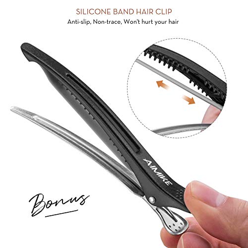 Aimike Round Brush, Nano Thermal Ceramic & Ionic Tech Hair Brush, Small Round Barrel Brush With Boar Bristles For Blow Drying, Styling, Curling And Shine (2.4 Inch, Barrel 1.3 Inch) + 4 Free Clips #TOP6