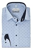 Armlänge: Langarm - normal Marvelis Comfort Fit Hemd Langarm New Kent Kragen Muster blau Größe 44