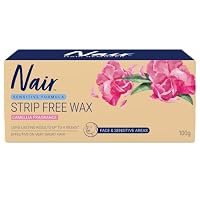 Nair Sensitive Strip Free Wax with Camellia for Face and Bikini, 100g Care
