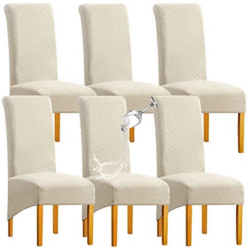 SHENGYIJING 1/2/4/6 Uds. Cubierta de Silla XL Resistente al Agua elástica de látex de Diamante para Comedor, Cubierta de Silla de Comedor...