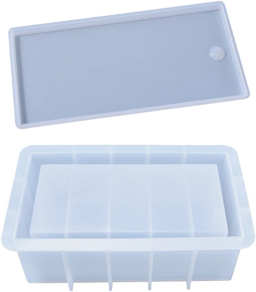 Dominoes Box with Lid Silicone Mold Chess Tissues Napkin Storage for Case Resin Mold Jewelry Storage Box Casting Epoxy M